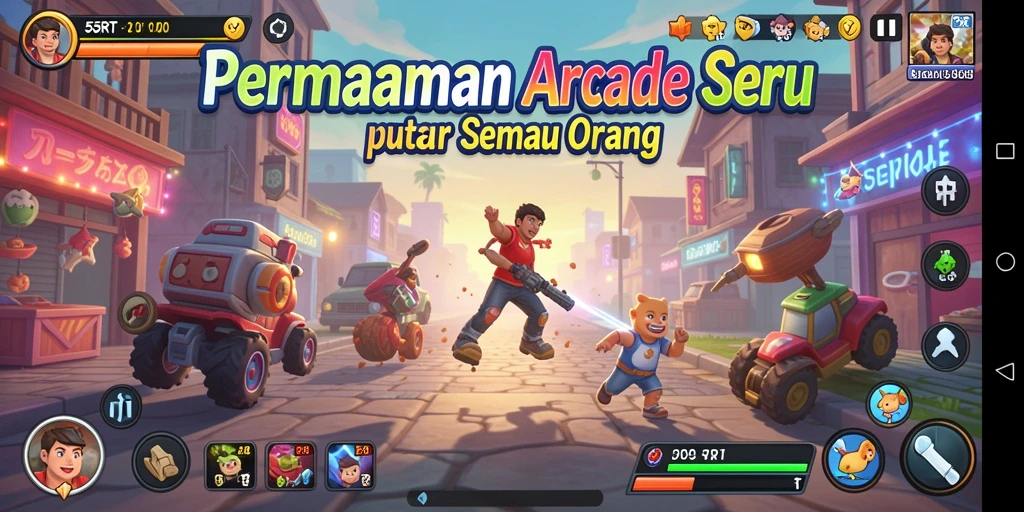 Tangkapan layar gameplay 55RT yang penuh aksi dan tantangan seru.