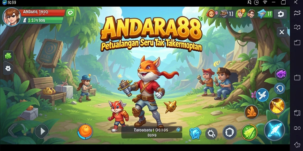 Screenshot gameplay ANDARA88 yang menampilkan misi petualangan yang menegangkan.