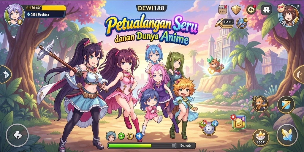 Tampilan gameplay DEWI188 yang penuh warna dan menarik.