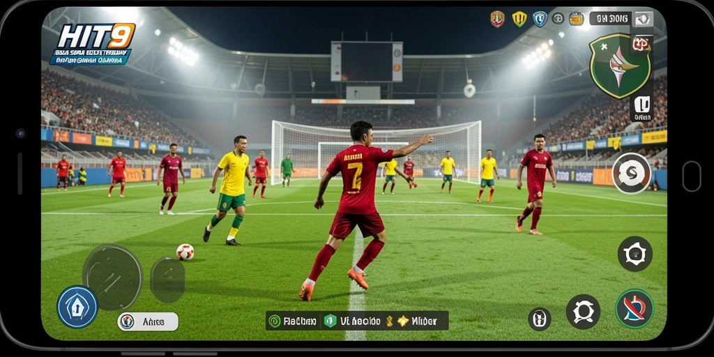 Tangkapan layar utama yang menunjukkan aksi mendebarkan dalam permainan sepak bola.