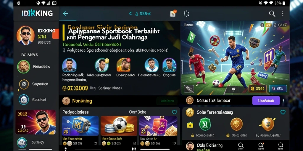 Screenshot tampilan gameplay dari IDRKING yang menampilkan taruhan olahraga.