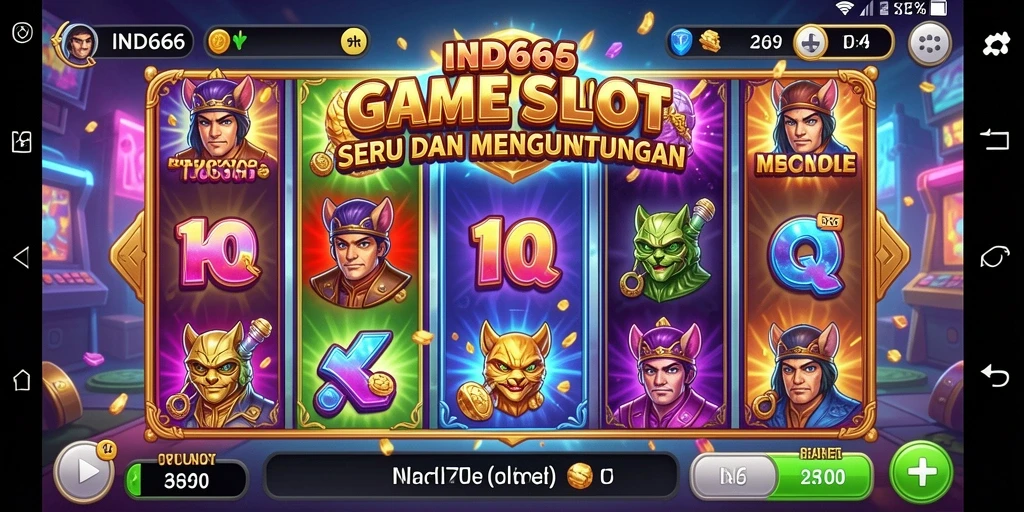 Tampilan gameplay slot yang menarik dan dinamis di IND666.