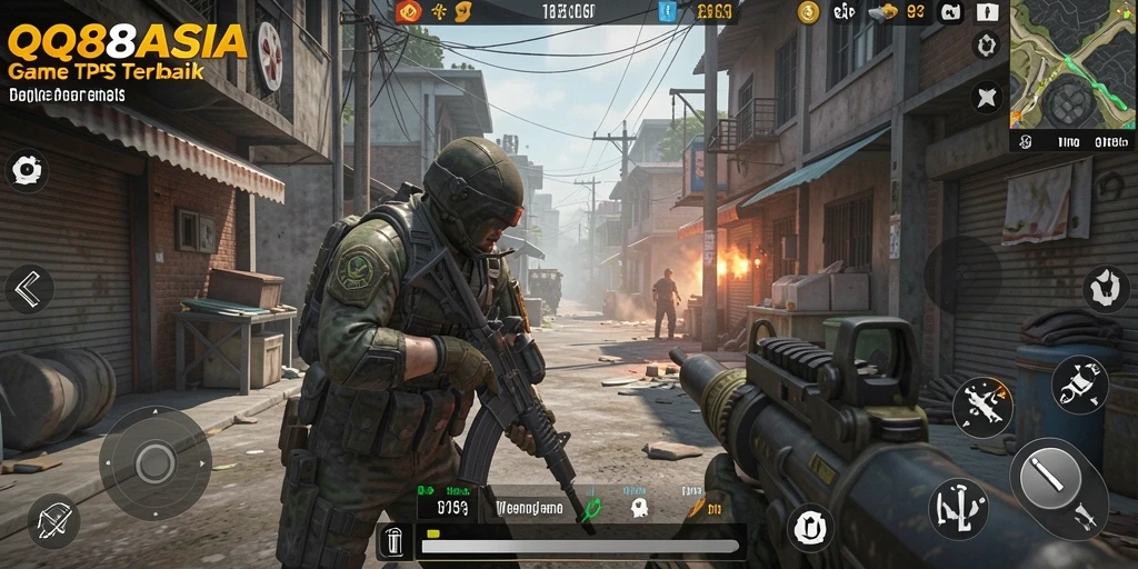 Screenshot gameplay <strong>QQ88ASIA</strong> saat aksi tembak-menembak mendebarkan.