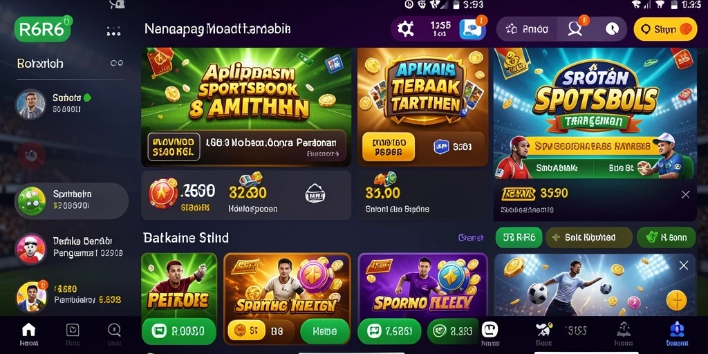 Screenshot gameplay R6R6 menampilkan antarmuka yang menarik dan interaktif.
