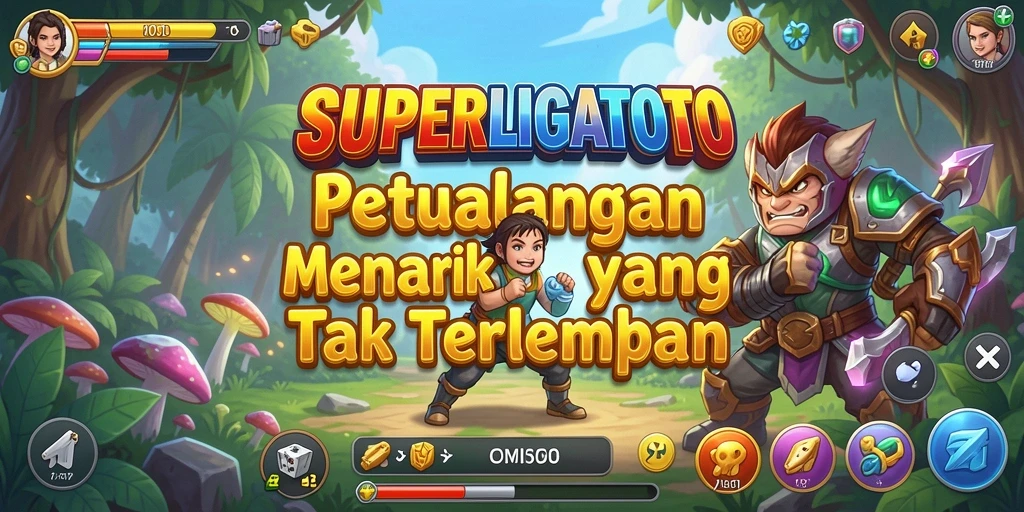 Tampilan menakjubkan dari gameplay petualangan SUPERLIGATOTO.