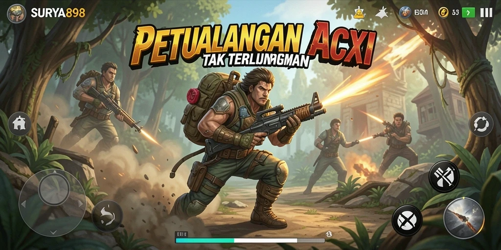 Screenshot SURYA898 menampilkan aksi mendebarkan dan grafis menawan.